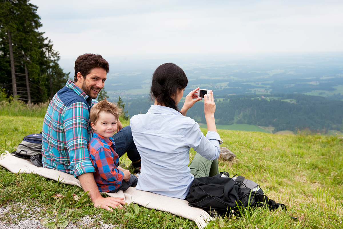 Familie auf dem Blomberg